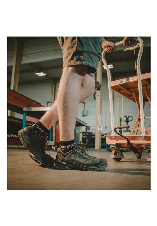 Lot de 6 Paires de Chaussettes Quarter de travail homme Red Facom - Kiabi