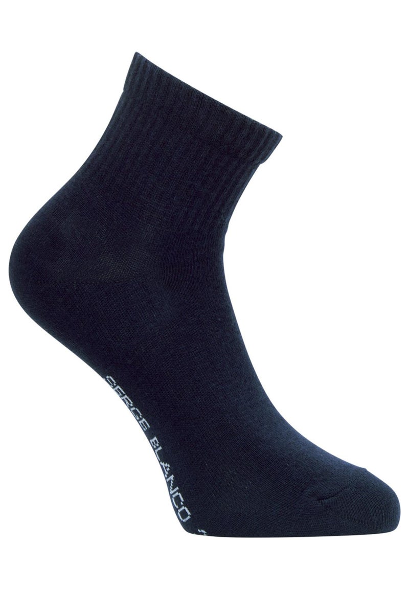 Lot de 6 paires de chaussettes quarter en coton peigné Serge Blanco Serge Blanco Noir - Kiabi