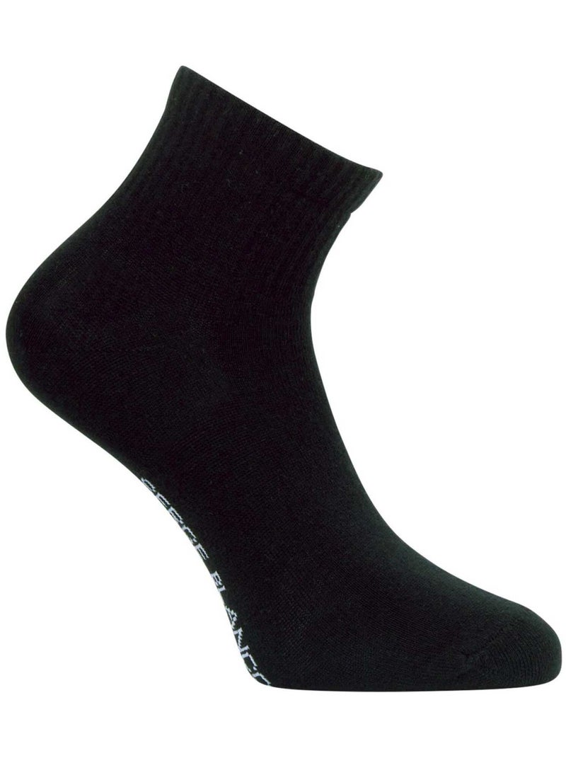 Lot de 6 paires de chaussettes quarter en coton peigné Serge Blanco Serge Blanco Noir - Kiabi