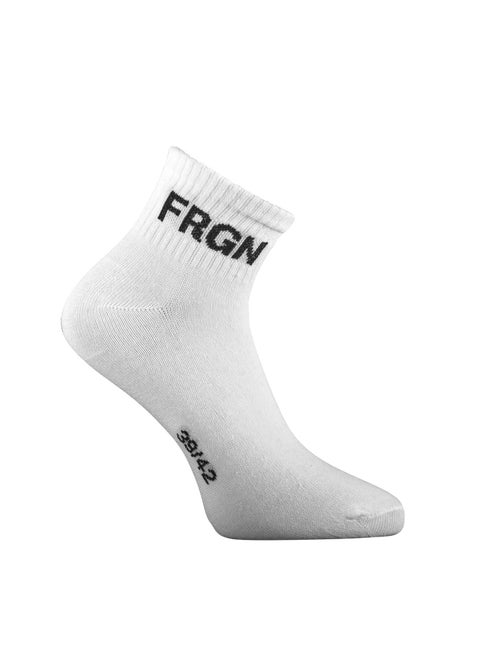 Lot de 6 paires de chaussettes quarter enfant modèle FRGN blanc Freegun - Kiabi