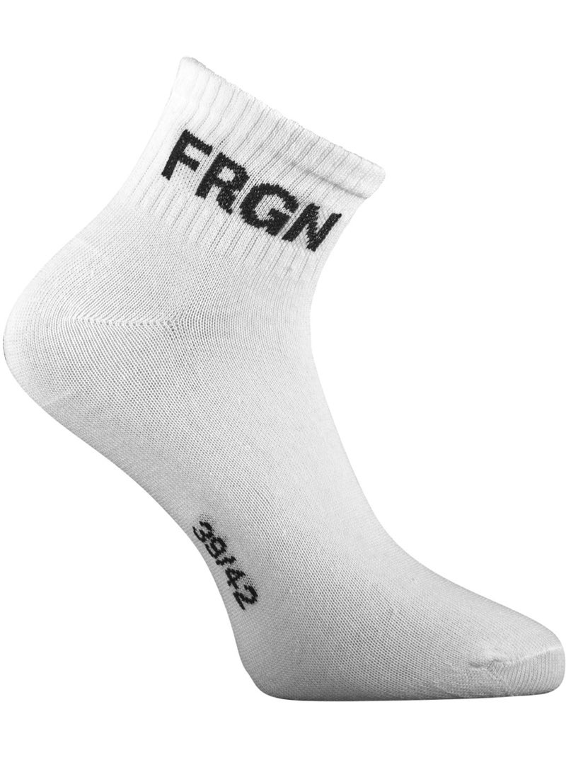 Lot de 6 paires de chaussettes quarter enfant modèle FRGN blanc Freegun Blanc - Kiabi