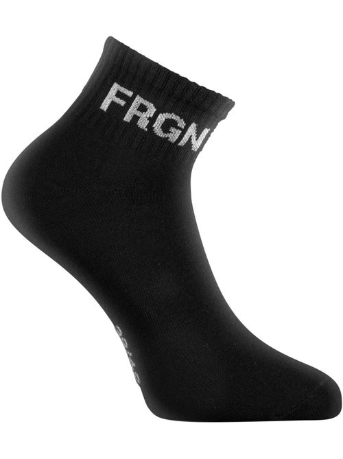 Lot de 6 paires de chaussettes quarter enfant modèle FRGN noir Freegun - Kiabi