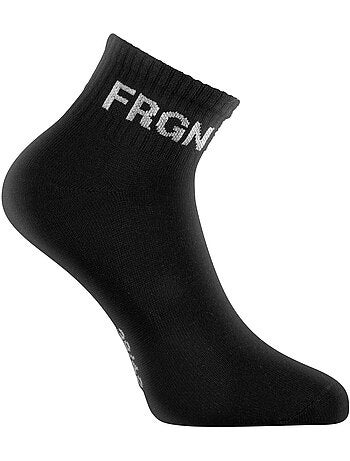 Lot de 6 paires de chaussettes quarter enfant mod?le FRGN noir Freegun