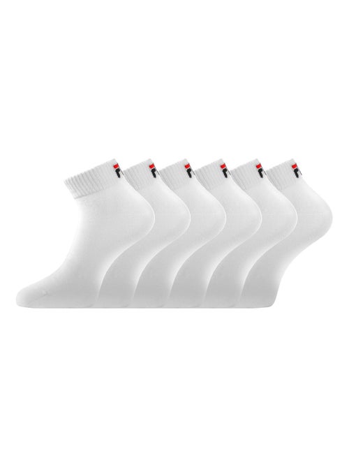 Lot de 6 paires de chaussettes quarter homme blanc fila - Kiabi Lot de 6 paires de chaussettes quarter homme blanc fila - Kiabi