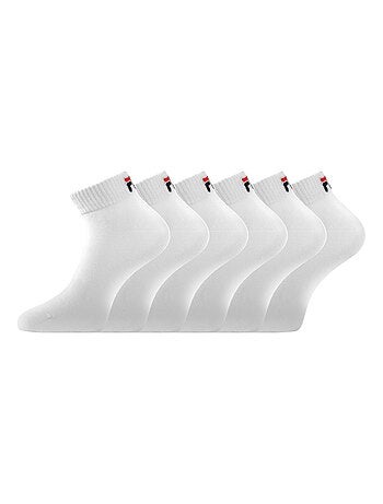 Lot de 6 paires de chaussettes quarter homme f9300 blanc fila