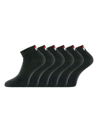 Lot de 6 paires de chaussettes Quarter homme F9300 Noir Fila