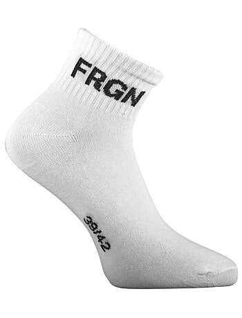 Lot de 6 paires de chaussettes quarter homme Freegun blanc Freegun