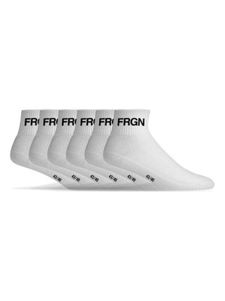 Lot de 6 paires de chaussettes quarter homme Freegun blanc Freegun