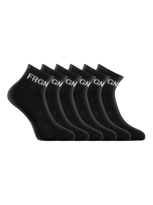 Lot de 6 paires de chaussettes quarter homme Freegun noir Freegun - Kiabi