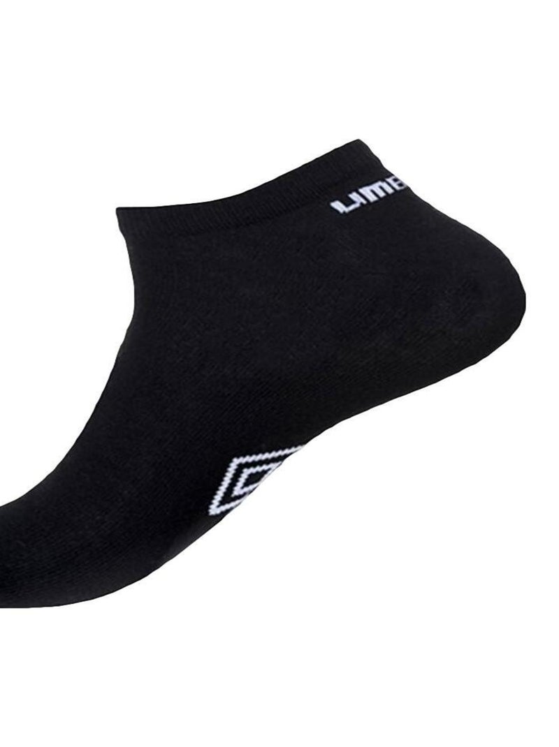 Lot de 6 Paires de Chaussettes Sneackers Homme Taille 39/42 Umbro Noir - Kiabi