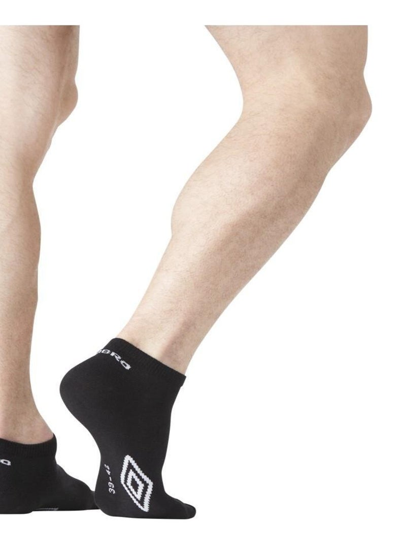 Lot de 6 Paires de Chaussettes Sneackers Homme Taille 39/42 Umbro Noir - Kiabi