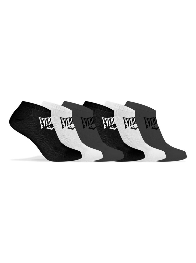 Lot de 6 Paires de Chaussettes Socquettes assorties Everlast Noir - Kiabi