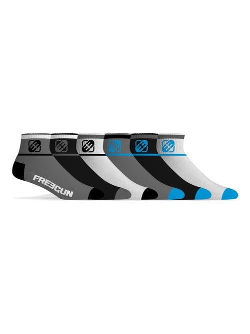 Lot de 6 Paires de Chaussettes Socquettes homme assorties Freegun - Kiabi