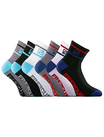 Lot de 6 Paires de Chaussettes Socquettes homme assorties Freegun