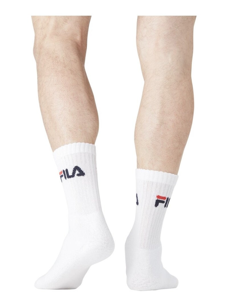 Lot de 6 Paires de Chaussettes Tennis Assorties Fila Blanc Noir - Kiabi