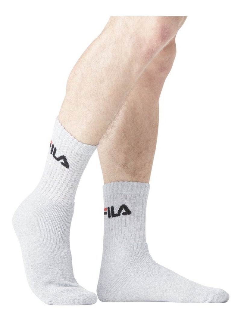Lot de 6 Paires de Chaussettes Tennis Assorties Fila Blanc Noir - Kiabi