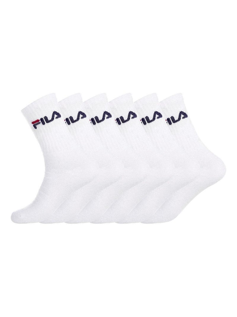 Lot de 6 Paires de Chaussettes Tennis Fila Blanc - Kiabi