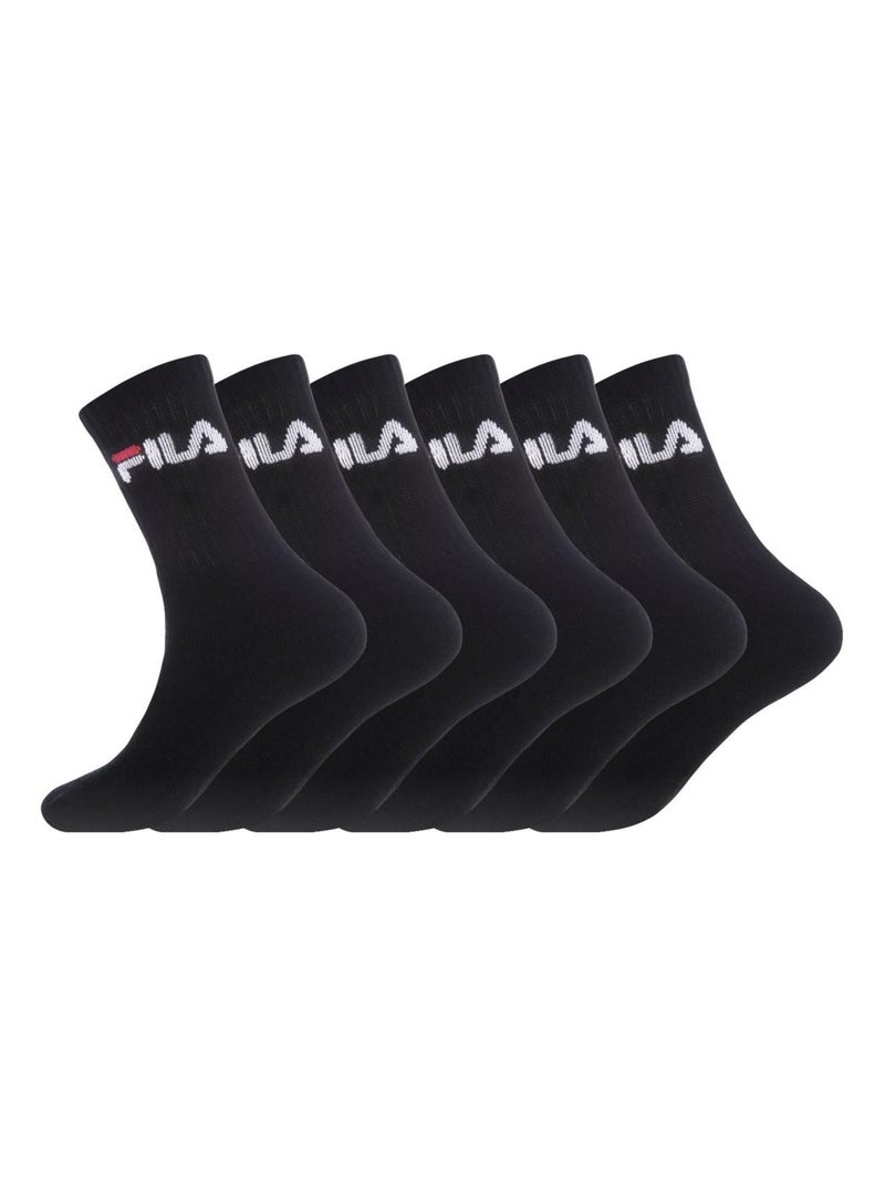 Lot de 6 Paires de Chaussettes Tennis Fila Noir - Kiabi