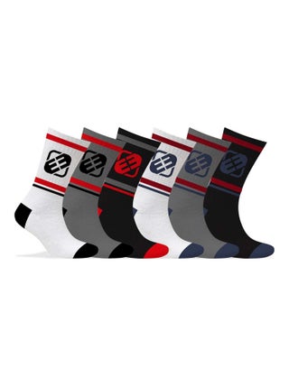 Lot de 6 Paires de Chaussettes Tennis homme assorties Freegun