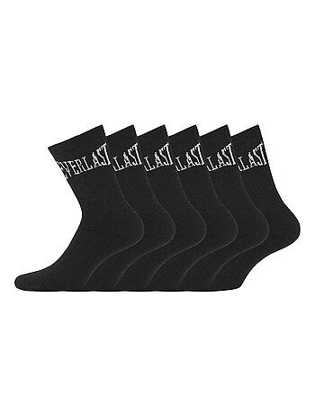 L K 12 paires de chaussettes de sport homme/femme de couleur unie Noir 35/38  230