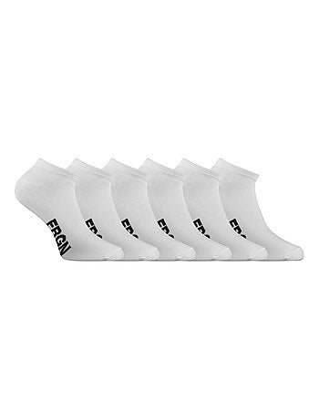 Lot de 6 paires de chaussettes tiges courtes homme Freegun blanc Freegun