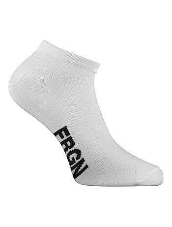 Lot de 6 paires de chaussettes tiges courtes homme Freegun blanc Freegun