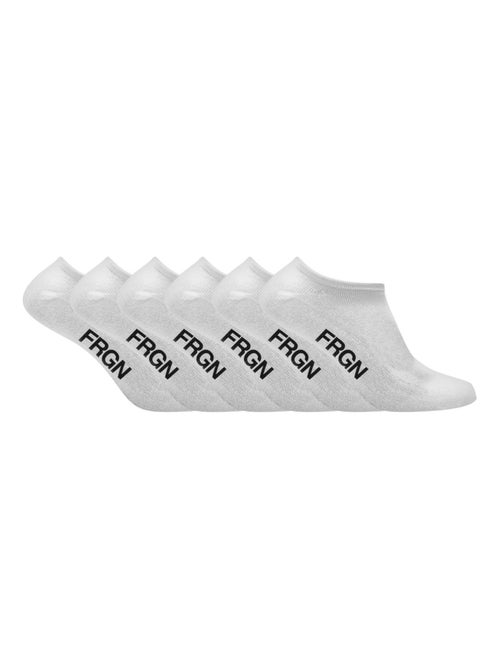 Lot de 6 paires de chaussettes tiges courtes homme Freegun blanc Freegun - Kiabi