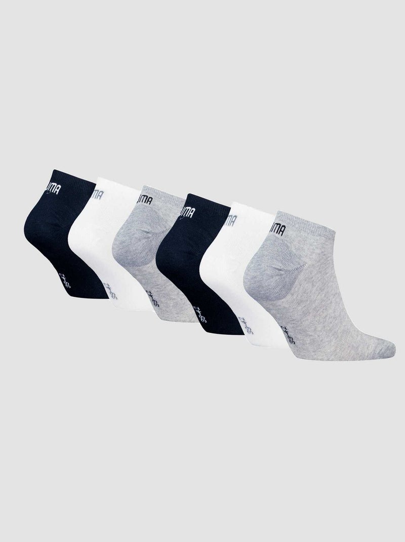 Lot de 6 paires de chaussettes unisex 'Puma' Noir/gris/blanc - Kiabi