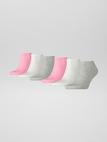 Lot de 2 paires de chaussettes de travail femme, gris/rose taille 39-42