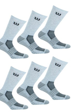 LOT DE 6 PAIRES DE CHAUSSETTES WILSON GRIS