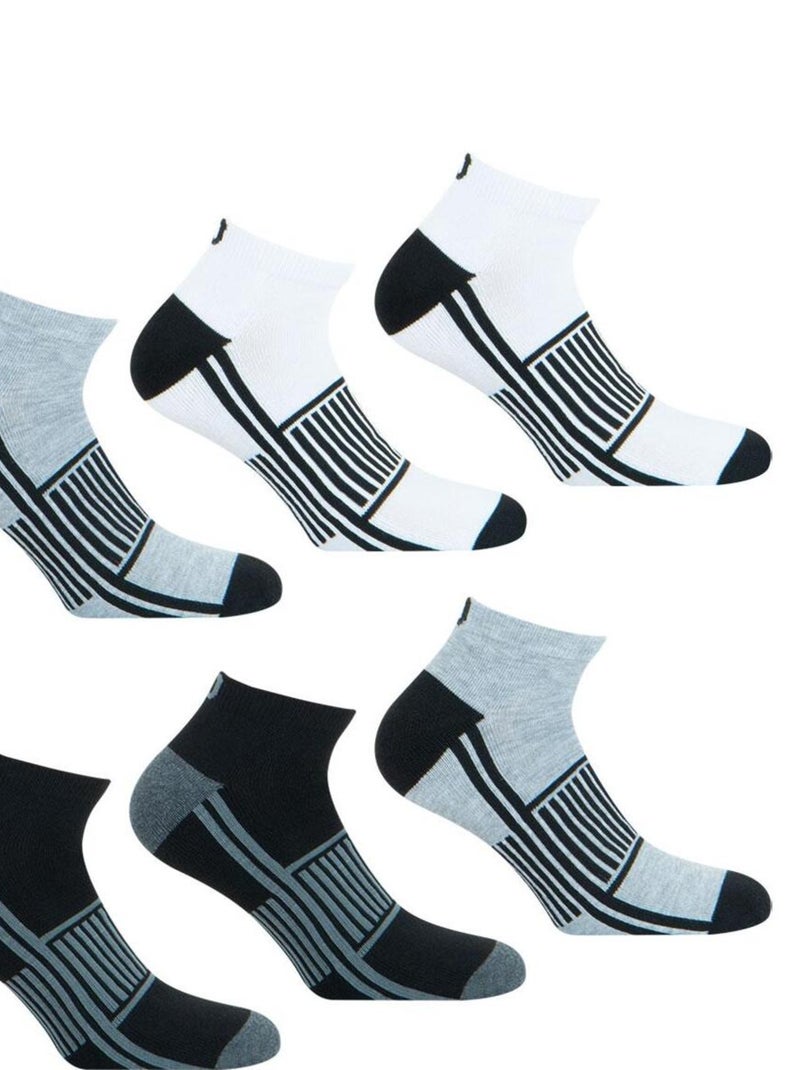 Lot de 6 paires de mi-chaussettes Homme Wilson Gris - Kiabi