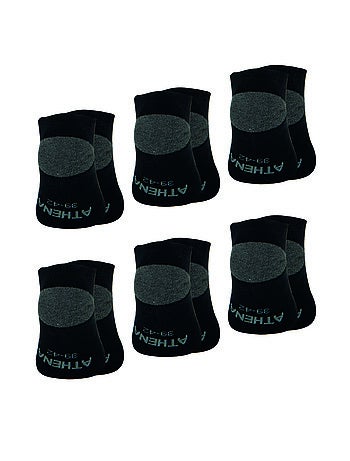 Lot de 6 paires de socquettes homme Ecopack Sport Athena