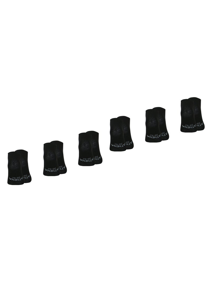 Lot de 6 paires de socquettes homme My Petit Prix Athena Noir - Kiabi