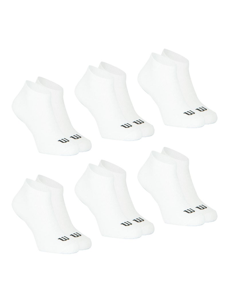 Lot de 6 paires de socquettes homme Sport Wilson Blanc - Kiabi