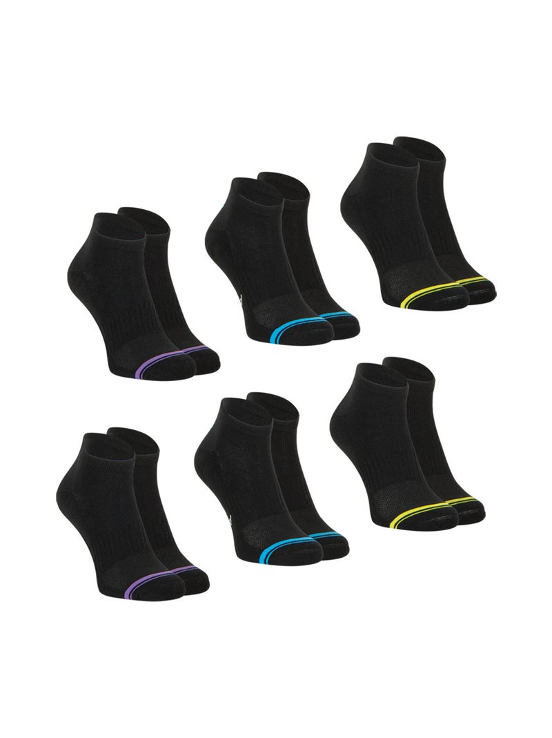 Lot de 6 paires de socquettes homme Training Dry Athena Noir Noir Noir - Kiabi