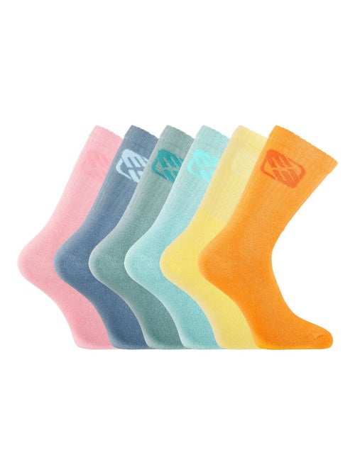 Lot de 6 paires de tennis homme colorées Neon Freegun - Kiabi Lot de 6 paires de tennis homme colorées Neon Freegun - Kiabi