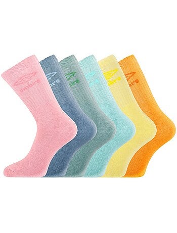 Lot de 6 paires de tennis homme colorées Neon Umbro