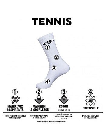 Lot de 6 paires de tennis homme F9581 Blanc Fila