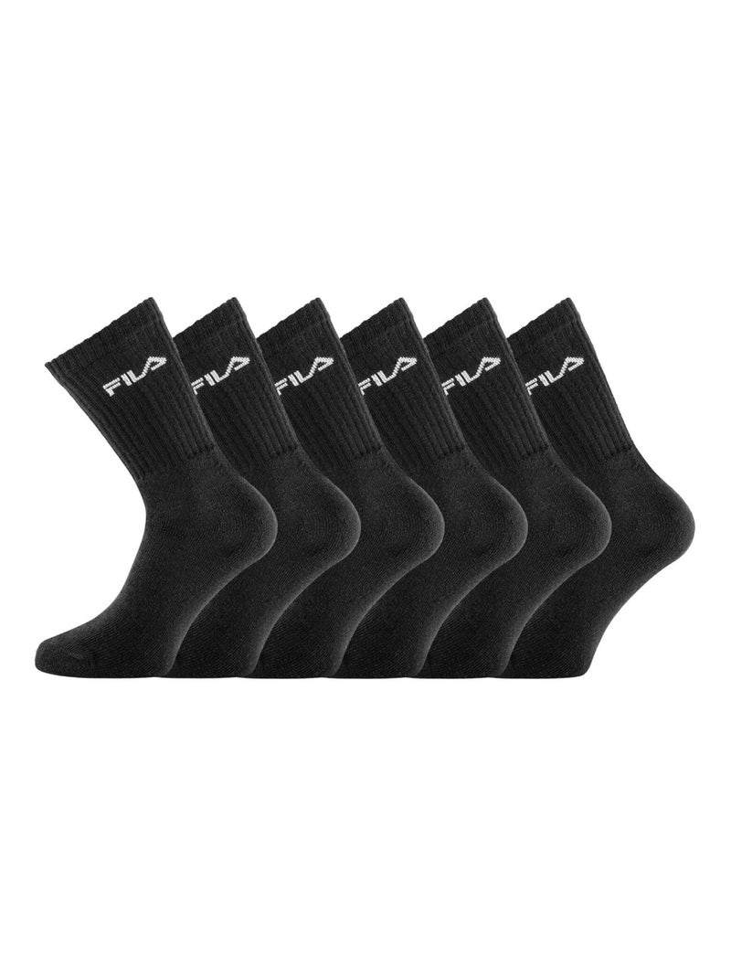 Lot de 6 paires de tennis homme F9581 Noir Fila Noir Blanc - Kiabi