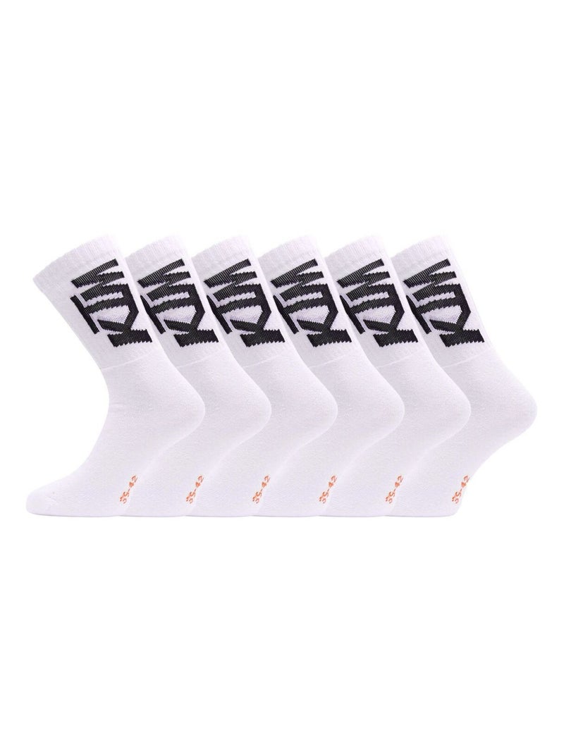 Lot de 6 Paires de tennis homme Ktm Blanc Noir - Kiabi