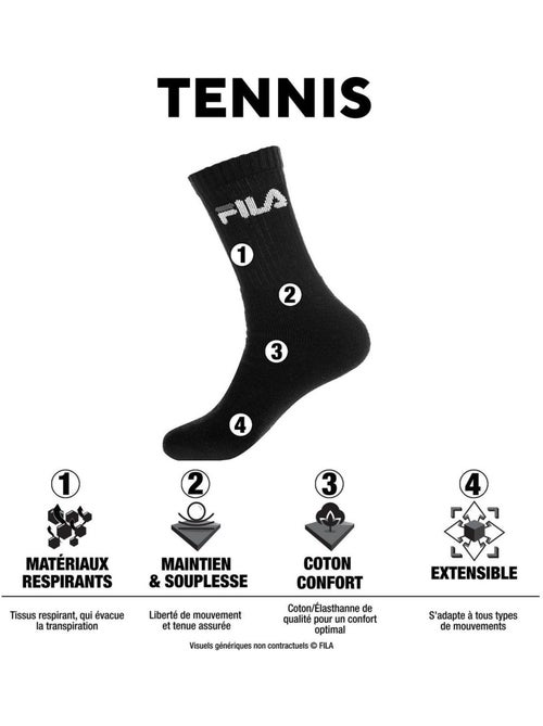 Lot de 6 Paires de tennis homme Lifestyle FU5371 Fila - Kiabi