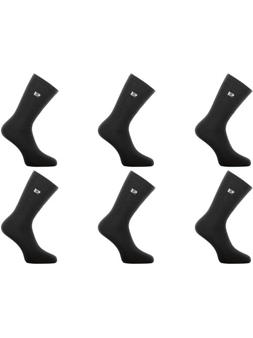 Lot de 6 paires de tennis homme uni logo noir 120 aiguilles spugna pierre cardin - Kiabi Lot de 6 paires de tennis homme uni logo noir 120 aiguilles spugna pierre cardin - Kiabi