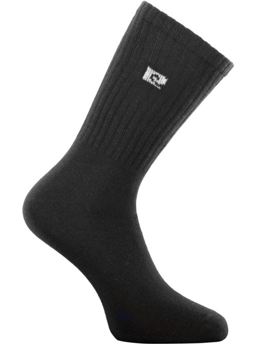 Lot de 6 paires de tennis homme uni logo noir 120 aiguilles spugna pierre cardin - Kiabi Lot de 6 paires de tennis homme uni logo noir 120 aiguilles spugna pierre cardin - Kiabi