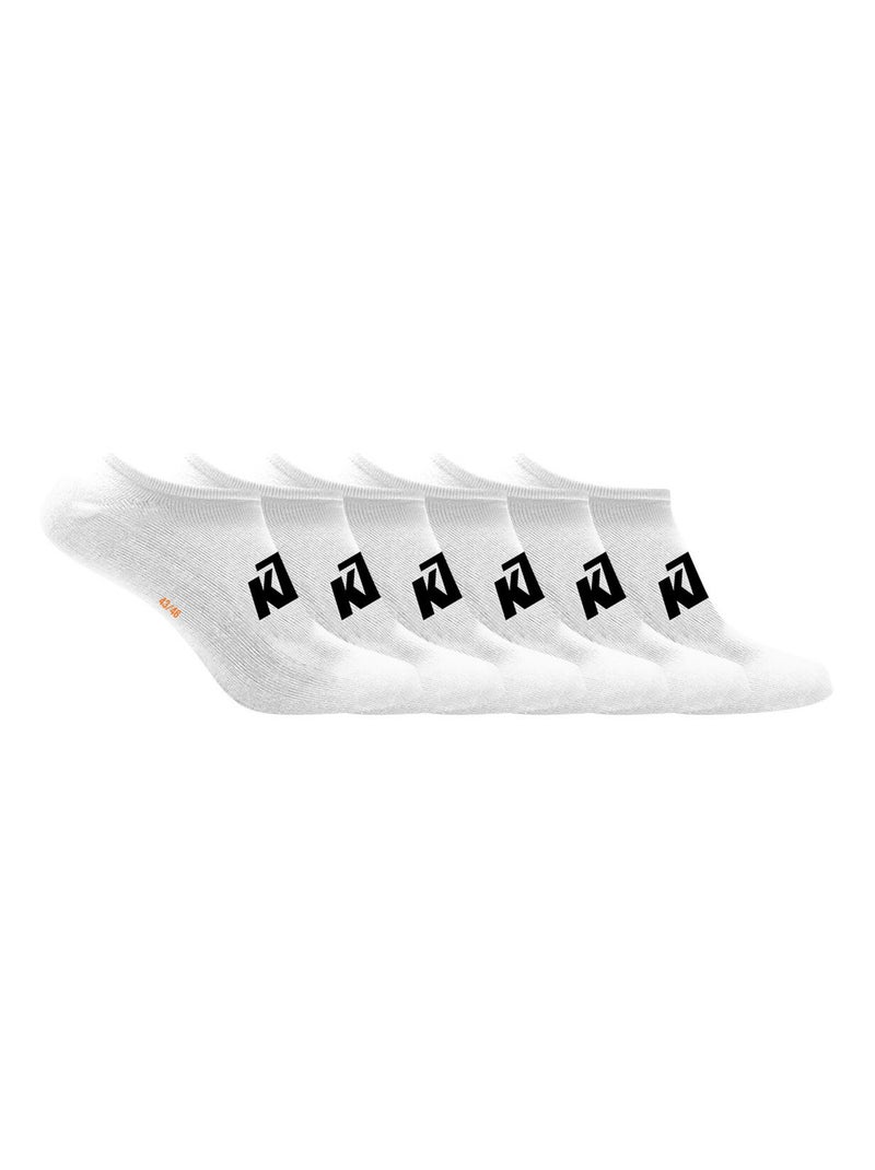 Lot de 6 Paires de Tiges Courtes homme Ktm Blanc Noir - Kiabi