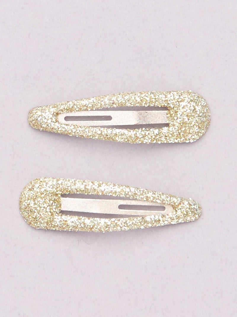 Lot de 6 pinces à cheveux bleu/doré - Kiabi