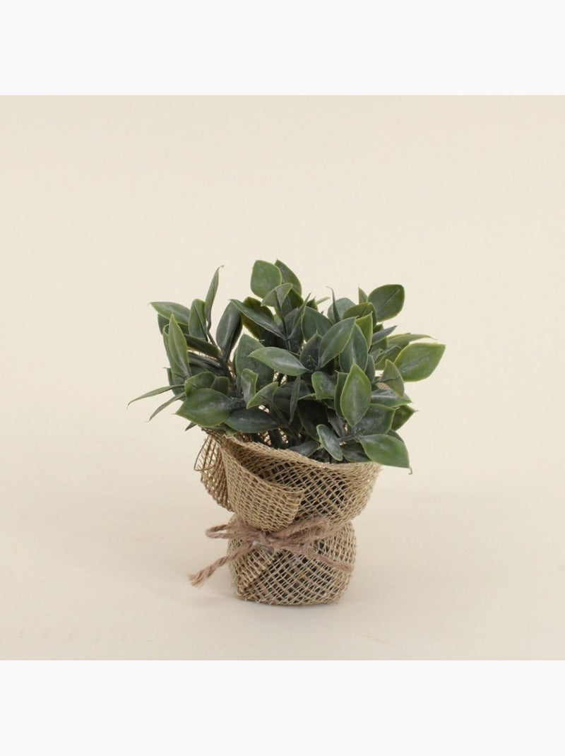 Lot de 6 plantes artificielles pot en jute 14cm Beige - Kiabi