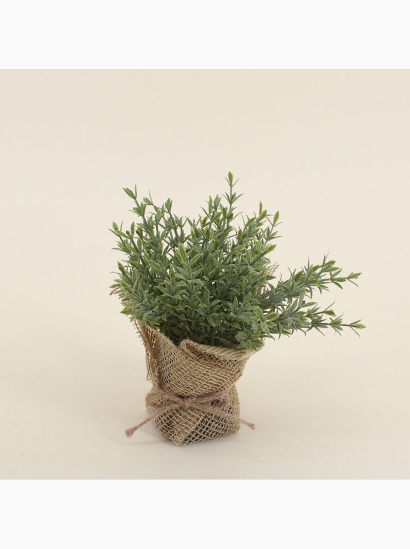 Lot de 6 plantes artificielles pot en jute 14cm Beige - Kiabi