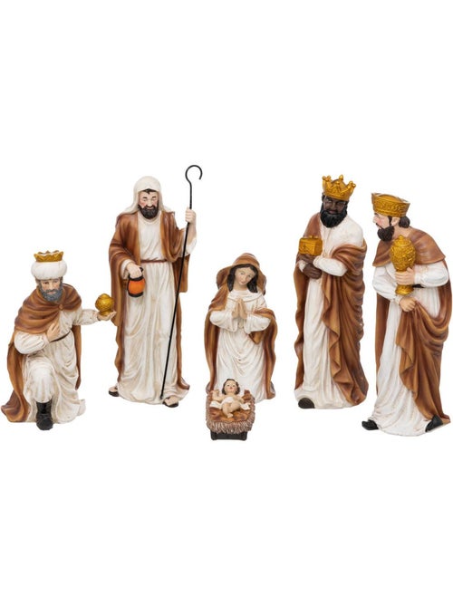 Lot de 6 santons h33 cm résine liree - Kiabi