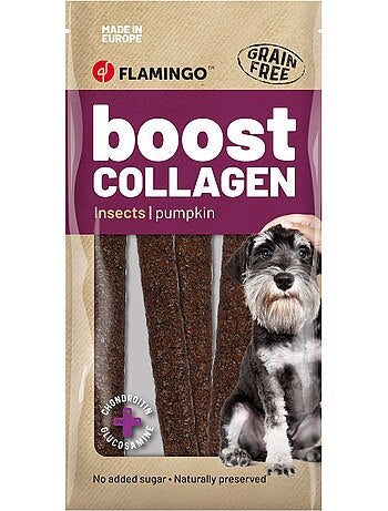 Lot de 6 saucisses boost aux insectes et collagène pour chien 600g