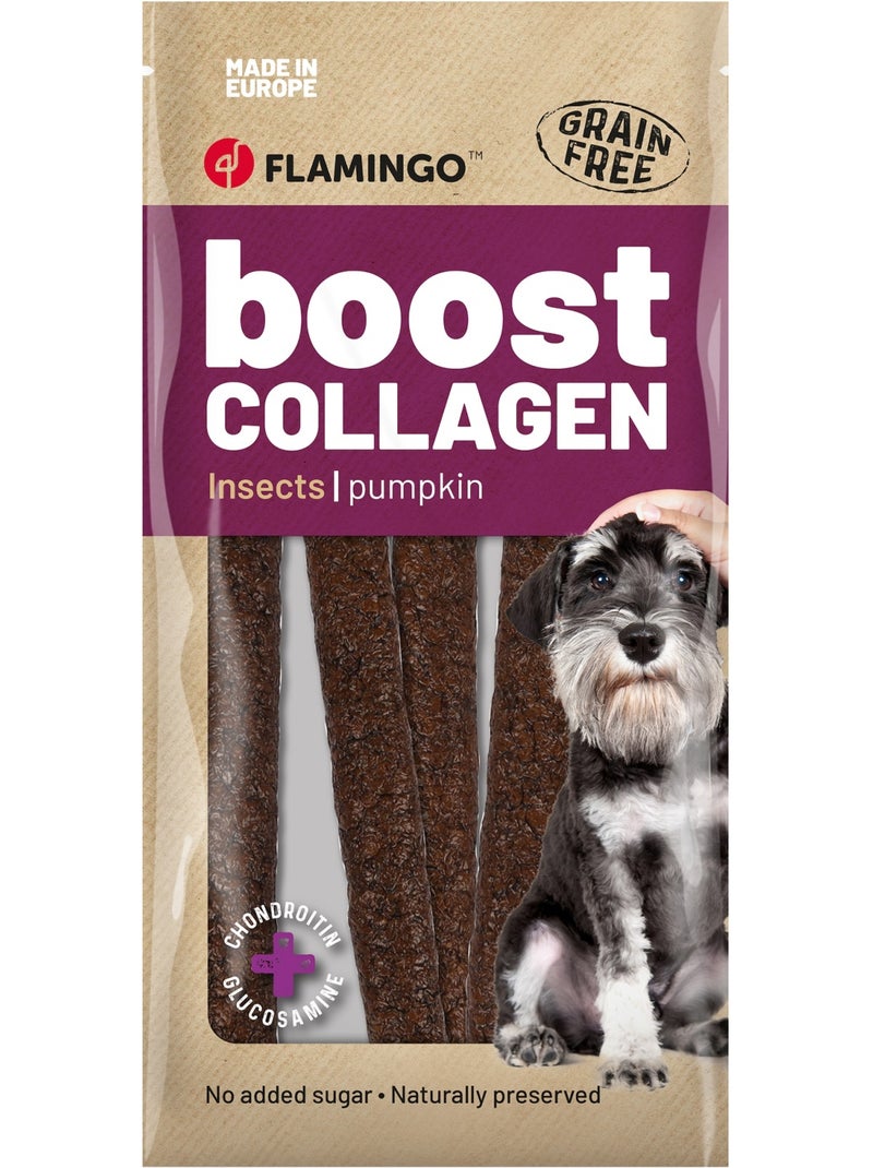Lot de 6 saucisses boost aux insectes et collagène pour chien 600g Marron - Kiabi